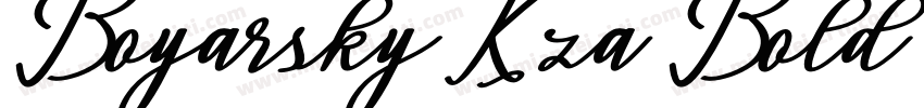 BoyarskyKza Bold Italic字体转换